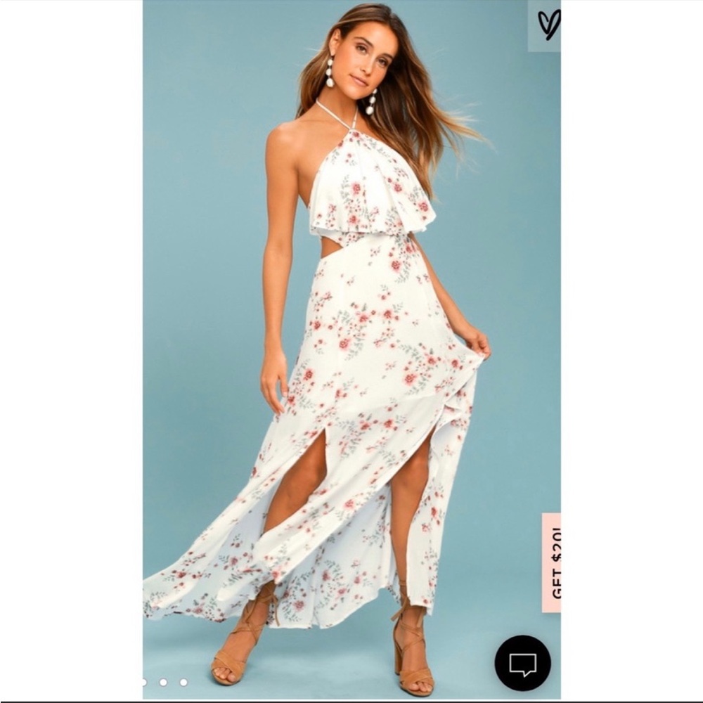 Lost & wander halter maxi dress